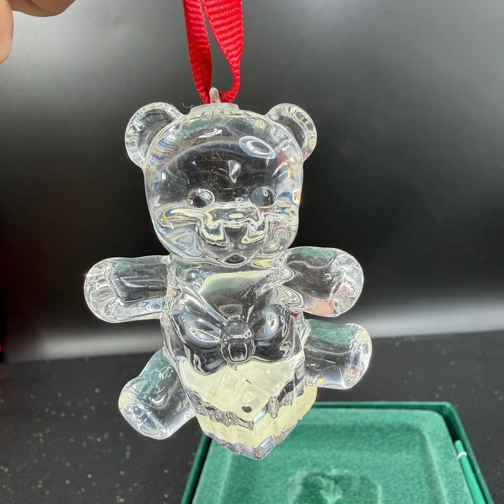 Marquis Waterford Crystal Gift Bear Ornament Christmas Endearments 5thSeries Box